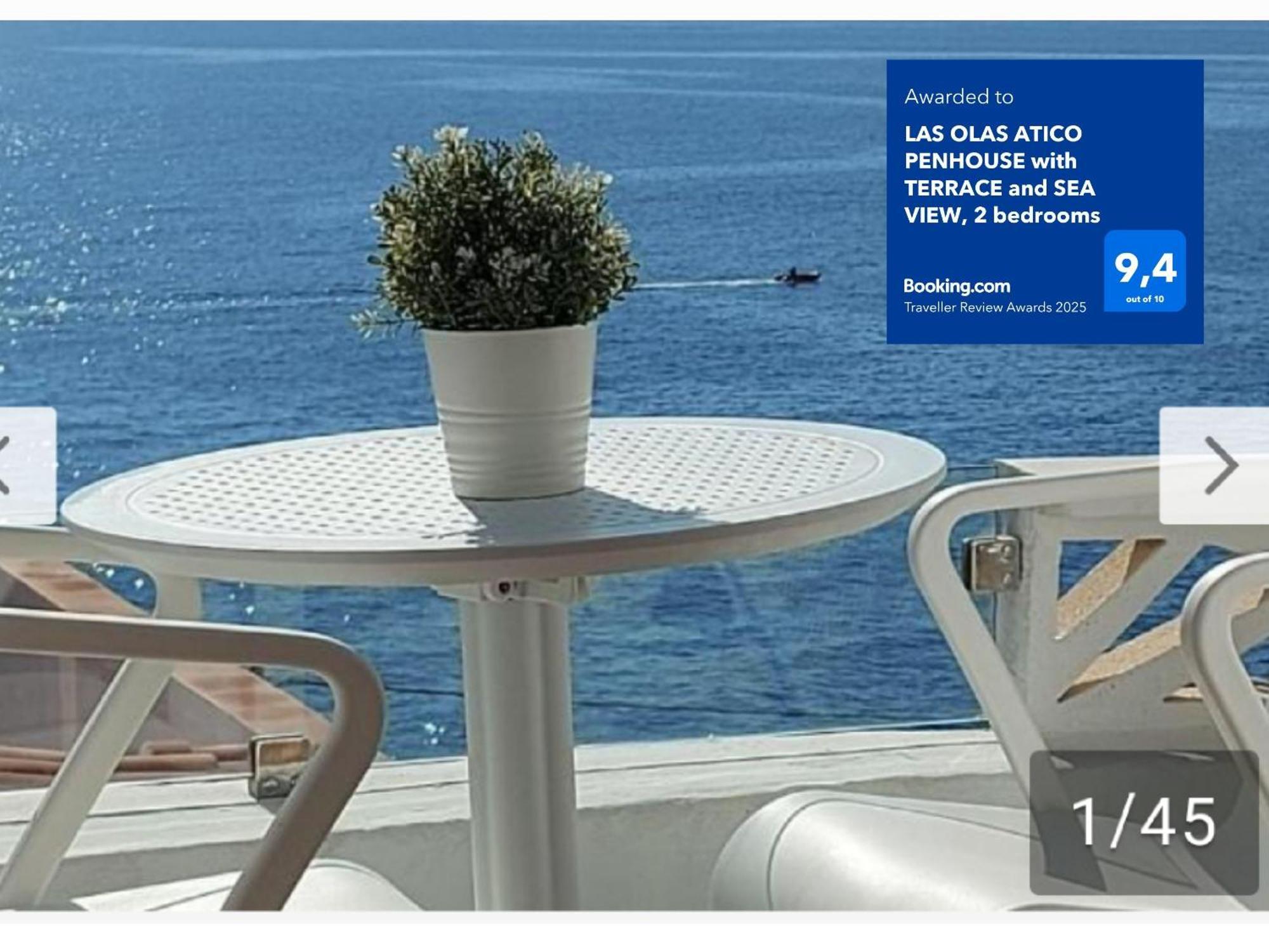 Las Olas Atico Penhouse With Terrace And Sea View, 2 Bedrooms La Caleta  Zewnętrze zdjęcie